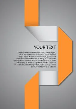 Vector : Fold paper and space for text Stock Illustration