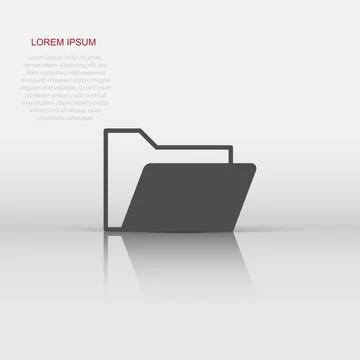 Vector folder document icon in flat style. Archive data file sign illustrat.. イラスト素材