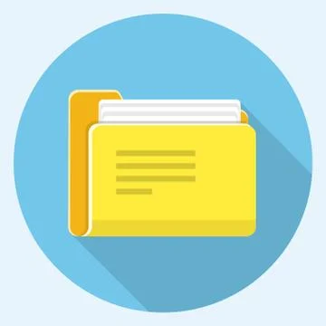 Vector folder flat icon Illustrazione stock
