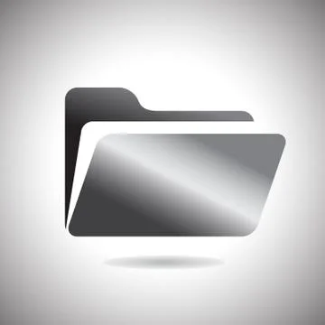 Vector folder icon set Illustrazione stock