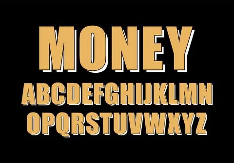 Vector font 3d typography for t-shirt, promotion, sale banner, printing Stock Illustration