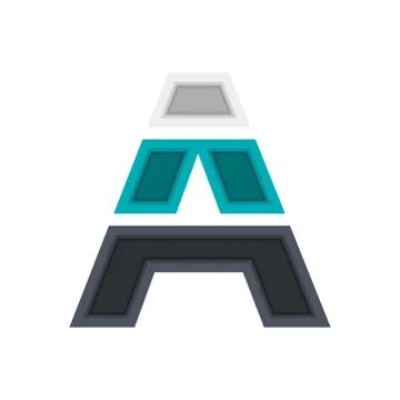 A vector font alphabet, modern dynamic design. Black, irish blue, white color Stock Illustration