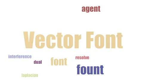 Vector Font Animated Word Cloud Isolated On White Stock Footage 107238253
