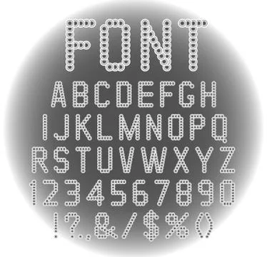 Vector font. Stock Illustration