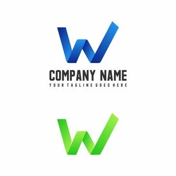 Vector font letter W which has an attractive shape. Stock Illustration