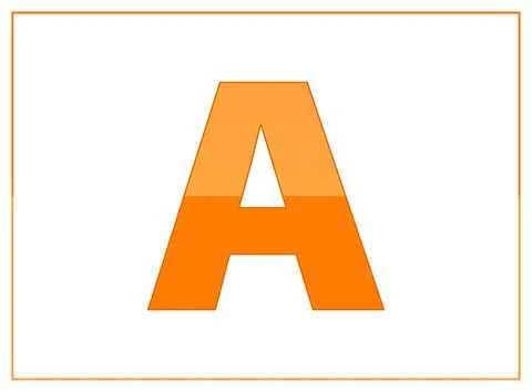 A vector font, made of dark and light orange colors. For letter logo, brand l Illustrazione stock