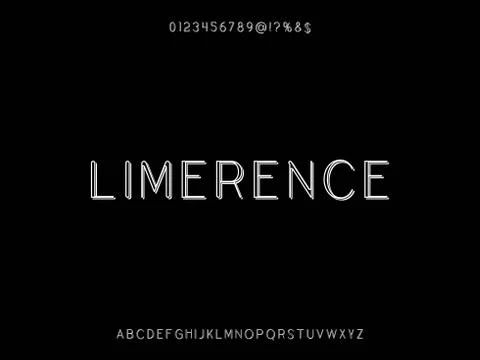 Vector Font. Script.Typeface.alphabet .Shadow Effect.Handcrafted handwritten  Illustrazione stock