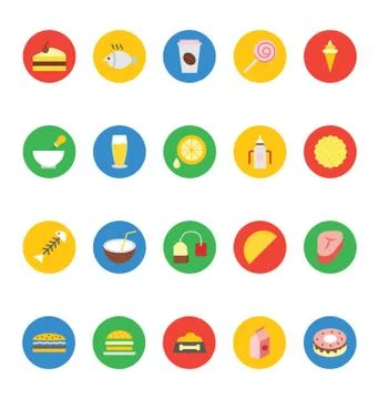 Vector Food Icons Stockillustratie