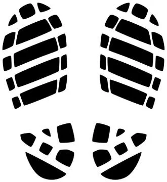Vector  foot prints Stock Illustration