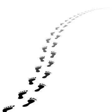 Vector foot tracks footpath Stock Illustration