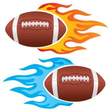 Vector Football in flames Stock Illustration