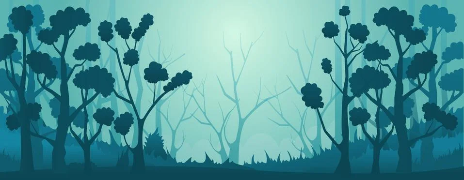 Vector forest background. Stock Illustration