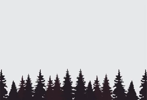 Vector Forest Background Stock Illustration