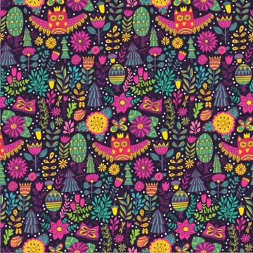 Vector forest design,owl, trees Illustrazione stock