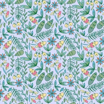 Vector forest pattern Illustrazione stock