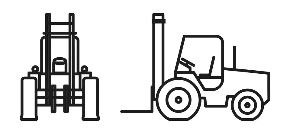 Vector forklift Icon Stock Illustration