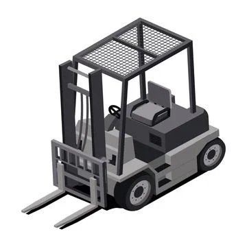 Vector forklift illustration Stock Illustration