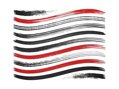Vector format large set of different grunge brush strokes in ink and paint te Stock Illustration