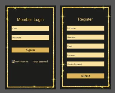 Vector forms login Stock Illustration