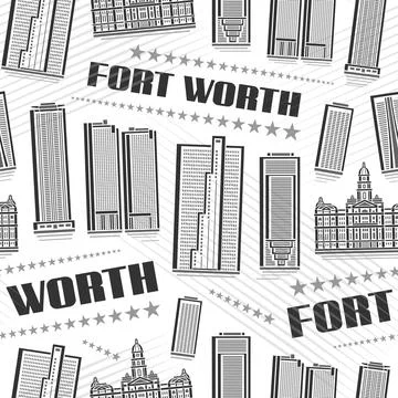 Vector Fort Worth Seamless Pattern Stock Illustration
