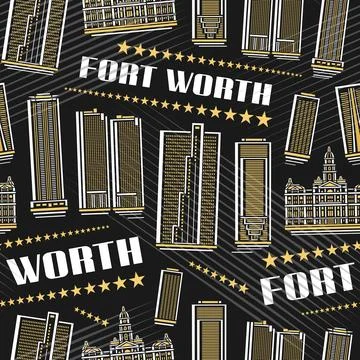 Vector Fort Worth Seamless Pattern Stock Illustration