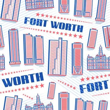 Vector Fort Worth Seamless Pattern Stock Illustration