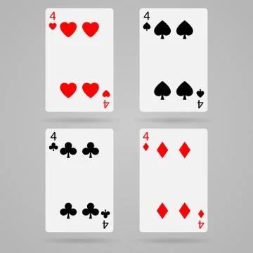 Vector four cards Stock Illustration