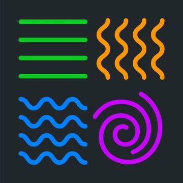 Vector four elements air water fire earth symbol logo. Nature abstract design Stock Illustration