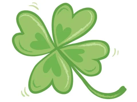 Vector four leafs clover. Stock Illustration