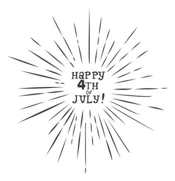 Vector Fourth of July Illustrazione stock
