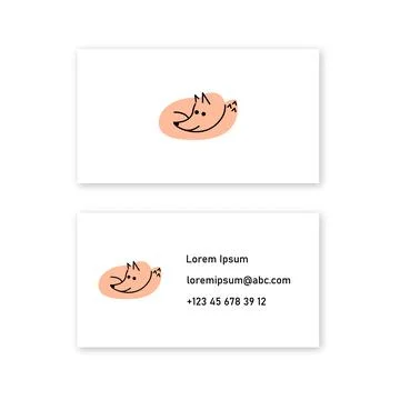 Vector fox in bold line style . Editable illustration Stock Illustration