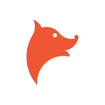 Vector fox in golden ratio style. Editable illustration Stock Illustration