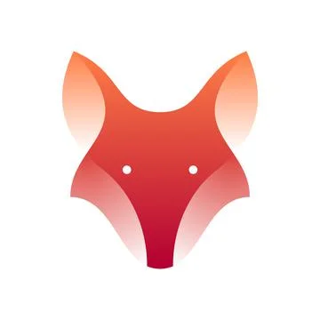 Vector fox in gradient style. Digital art Stock Illustration
