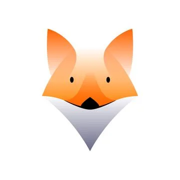 Vector fox in gradient style. Digital art Stock Illustration