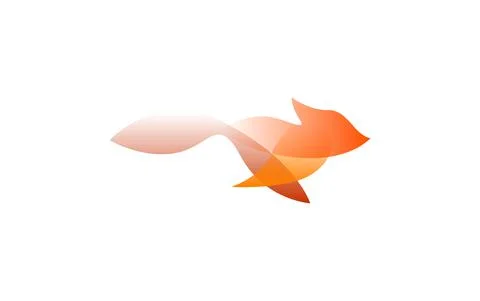 Vector fox in gradient style. Digital art Stock Illustration