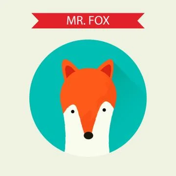 Vector fox icon Stock Illustration