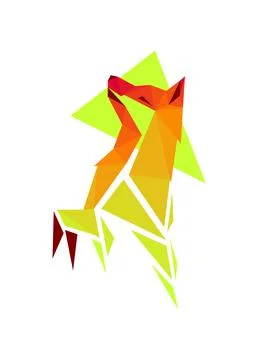 Vector fox in low poly style Stock Illustration