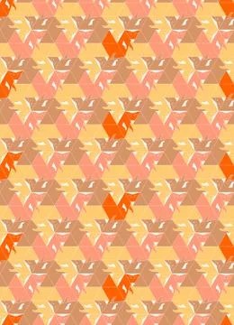 Vector fox seamless pattern Stock-Illustration