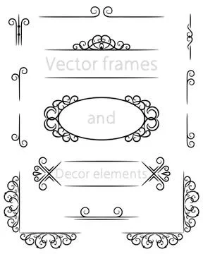 Vector frame and decor Stock Illustration