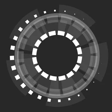 Vector frame with blank windows for icons on a dark background. Stock Illustration