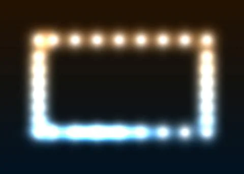 Vector frame with blurred lights Stock Illustration