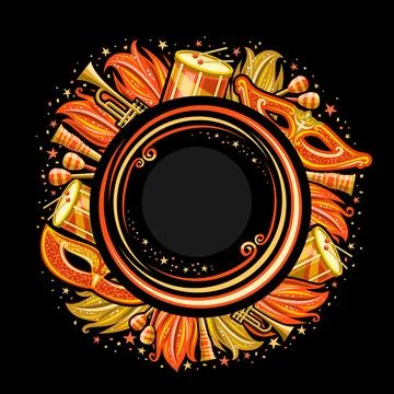 Vector Frame for Brazil Carnival Stock Illustration