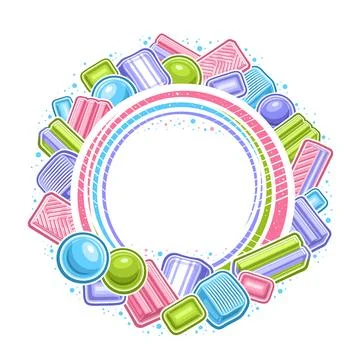 Vector frame for Bubble Gum Stock Illustration