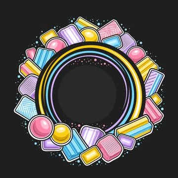 Vector frame for Bubble Gum Stock Illustration