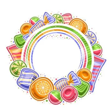 Vector frame for Candy Shop Stock Illustration