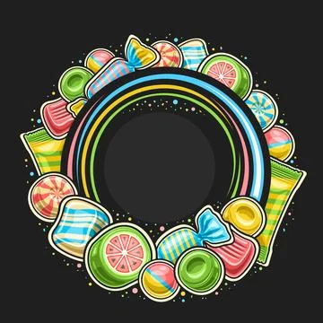 Vector frame for Candy Shop Stock Illustration