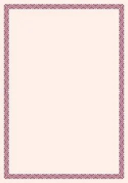 Vector frame for certificate, letterhead, invitation Stock Illustration