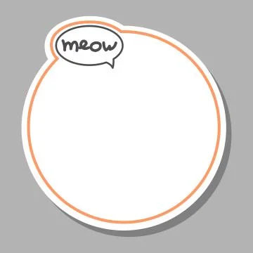 Vector Frame With Cloud Talk, Bubble Speech For Picture. Lettering, Handwritt Stock Illustration