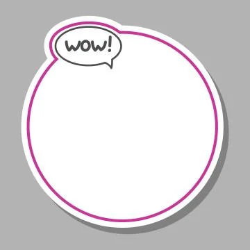 Vector Frame With Cloud Talk, Bubble Speech For Picture. Lettering, Handwritt Stock Illustration