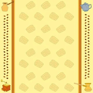 Vector frame with coffee and cookies Stock Illustration